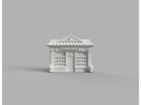 P Shop Tradional For 3D Print Modello di stampa 3D