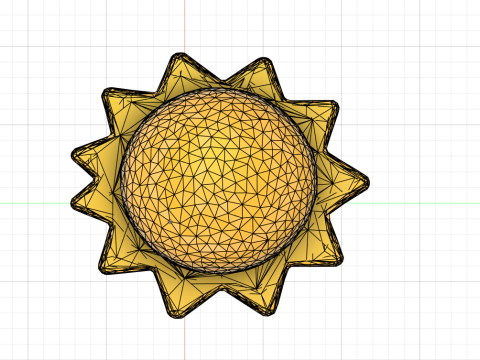 Sun For 3D Print Model Cetak 3D
