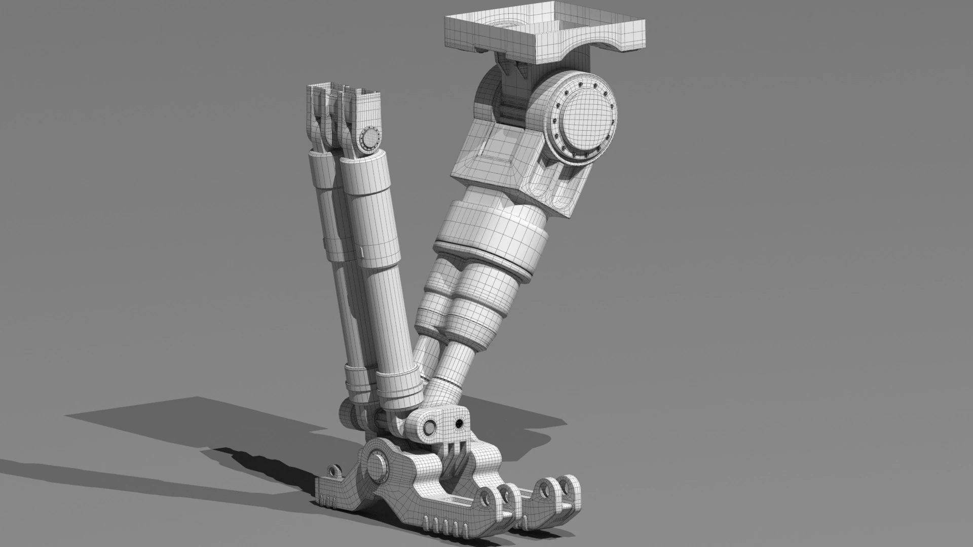 Sci-fi Spaceship Landing Gear 3D Model .c4d .max .obj .3ds .fbx .stl .blend