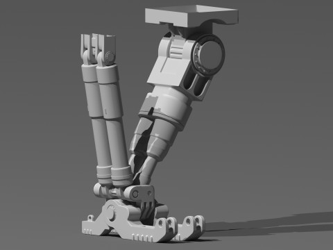 Sci-fi Spaceship Landing Gear 3D Model
