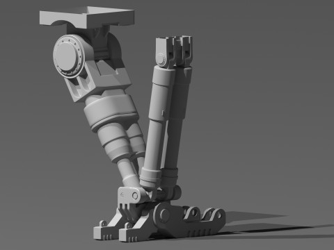 Sci-fi Spaceship Landing Gear 3D Model