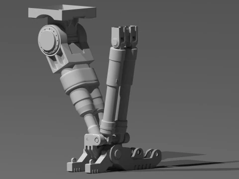 Sci-fi Spaceship Landing Gear 3D Model