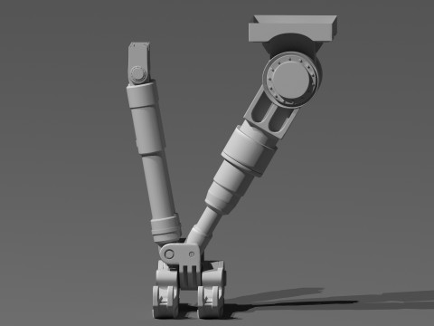 Sci-fi Spaceship Landing Gear 3D Model