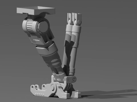 Sci-fi Spaceship Landing Gear 3D Model