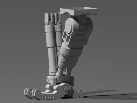 Sci-fi Spaceship Landing Gear 3D Model