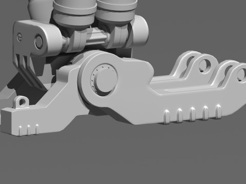 Sci-fi Spaceship Landing Gear 3D Model