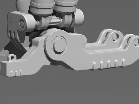 Sci-fi Spaceship Landing Gear 3D Model