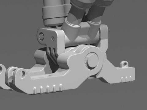 Sci-fi Spaceship Landing Gear 3D Model