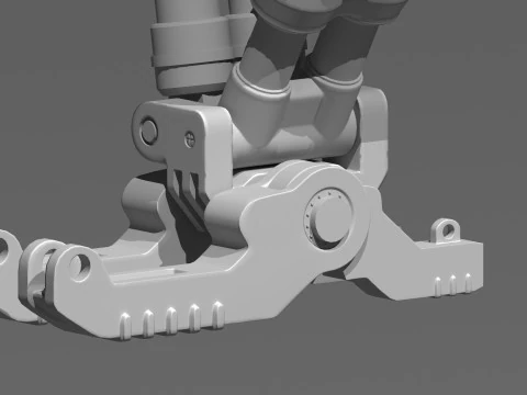 Sci-fi Spaceship Landing Gear 3D Model