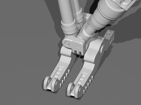 Sci-fi Spaceship Landing Gear 3D Model