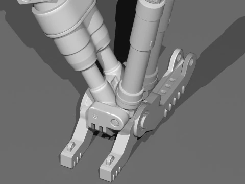 Sci-fi Spaceship Landing Gear 3D Model