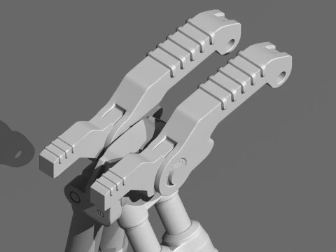 Sci-fi Spaceship Landing Gear 3D Model