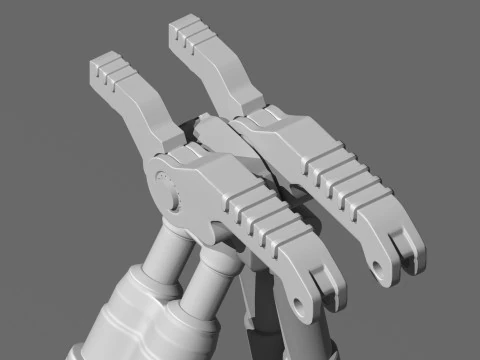 Sci-fi Spaceship Landing Gear 3D Model