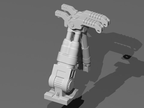 Sci-fi Spaceship Landing Gear 3D Model