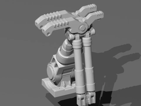 Sci-fi Spaceship Landing Gear 3D Model