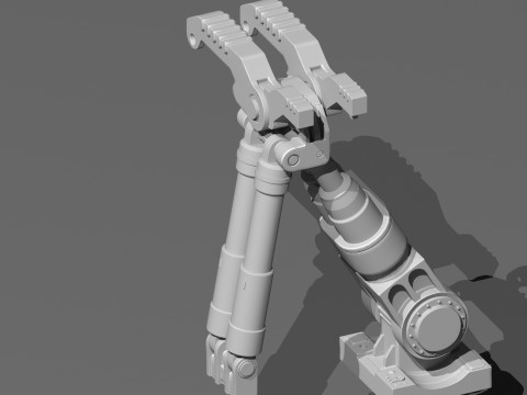 Sci-fi Spaceship Landing Gear 3D Model