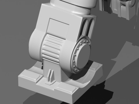 Sci-fi Spaceship Landing Gear 3D Model