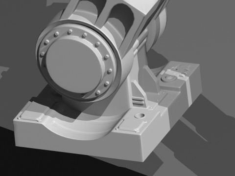 Sci-fi Spaceship Landing Gear 3D Model