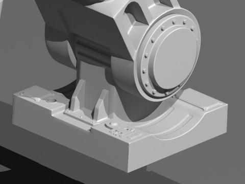 Sci-fi Spaceship Landing Gear 3D Model