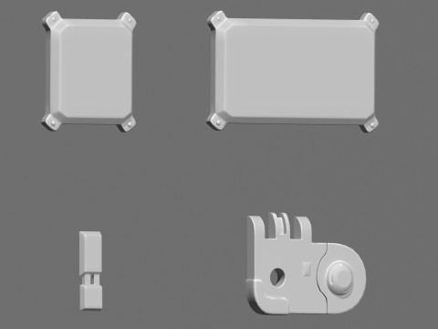 Sci-fi Spaceship Landing Gear 3D Model