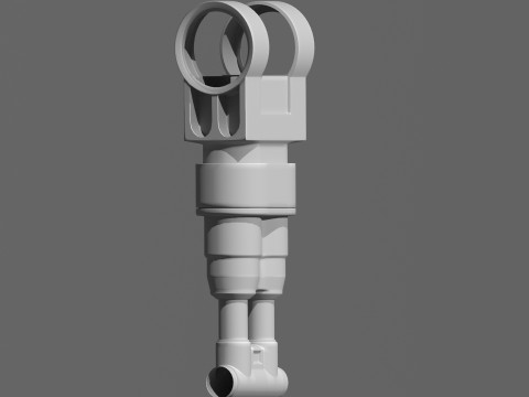 Sci-fi Spaceship Landing Gear 3D Model
