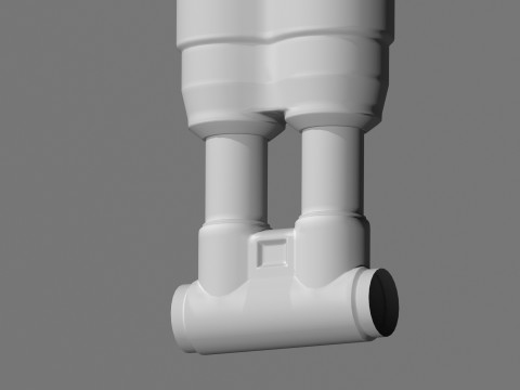 Sci-fi Spaceship Landing Gear 3D Model