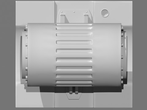Sci-fi Spaceship Landing Gear 3D Model
