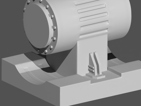 Sci-fi Spaceship Landing Gear 3D Model