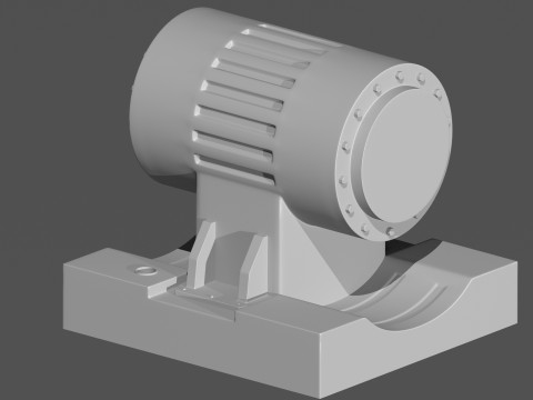 Sci-fi Spaceship Landing Gear 3D Model