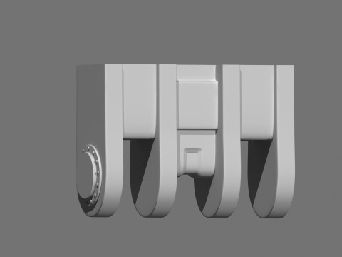 Sci-fi Spaceship Landing Gear 3D Model