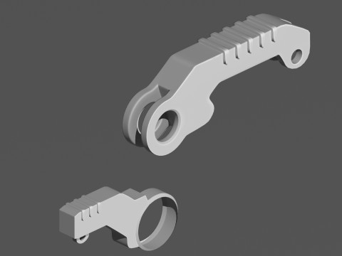 Sci-fi Spaceship Landing Gear 3D Model