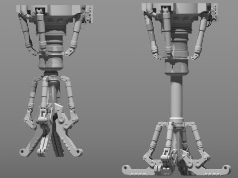 Sci-fi Spaceship Claw-type Landing Gear 3D मॉडल