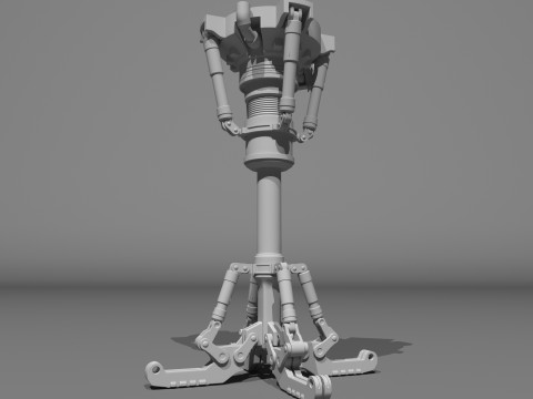 Sci-fi Spaceship Claw-type Landing Gear 3D Model