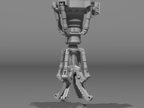 Sci-fi Spaceship Claw-type Landing Gear 3D Model