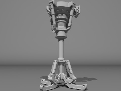 Sci-fi Spaceship Claw-type Landing Gear 3D Model