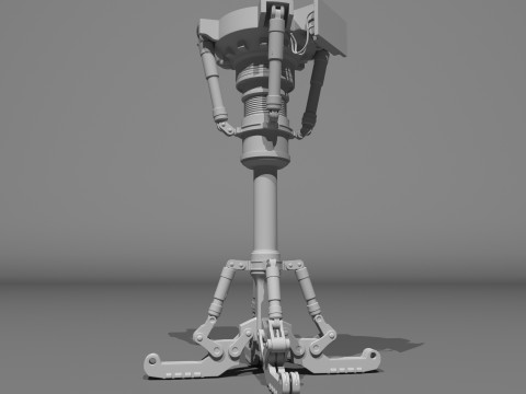 Sci-fi Spaceship Claw-type Landing Gear 3D Model