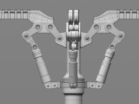 Sci-fi Spaceship Claw-type Landing Gear 3D Model