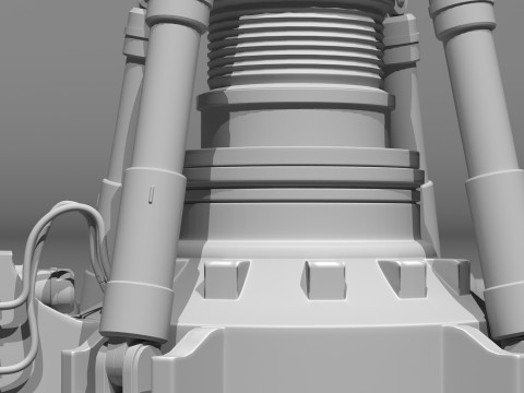 Sci-fi Spaceship Claw-type Landing Gear 3D Model