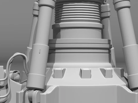 Sci-fi Spaceship Claw-type Landing Gear 3D Model