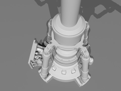 Sci-fi Spaceship Claw-type Landing Gear 3D Model
