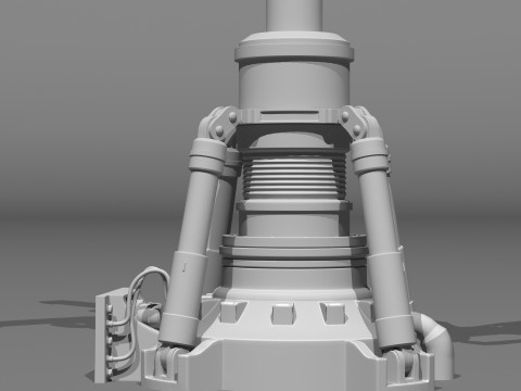 Sci-fi Spaceship Claw-type Landing Gear 3D Model