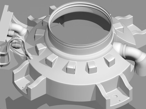 Sci-fi Spaceship Claw-type Landing Gear 3D Model
