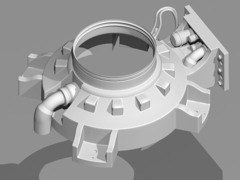 Sci-fi Spaceship Claw-type Landing Gear 3D Model