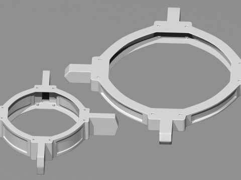 Sci-fi Spaceship Claw-type Landing Gear 3D Model