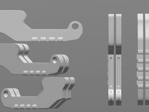 Sci-fi Spaceship Claw-type Landing Gear 3D Model