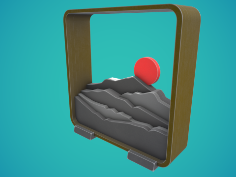 Sunset Tablestop 3D print model kit Model Cetak 3D