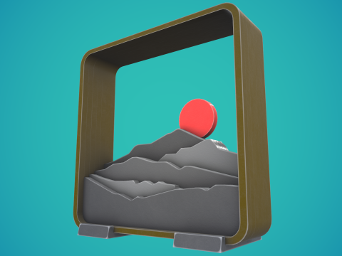 Sunset Tablestop 3D print model kit Model Cetak 3D