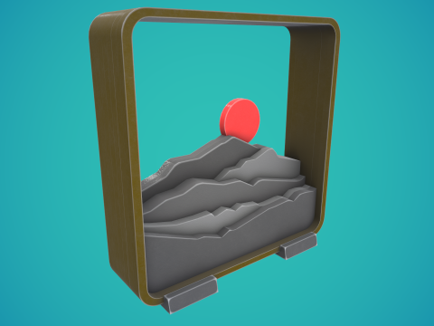 Sunset Tablestop 3D print model kit Model Cetak 3D