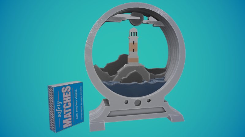 Night Lighthouse 3D print model kit 3D 프린트 모델 .c4d .max .obj .3ds .fbx .stl .blend 