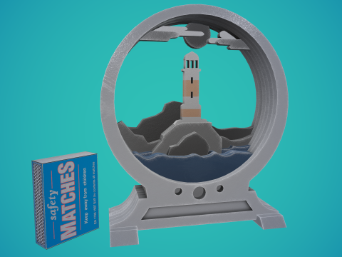 Night Lighthouse 3D print model kit 3D Druckmodell
